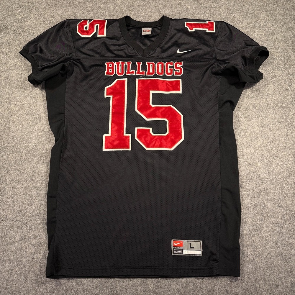Georgia Bulldogs Jersey Nike Mens Large Black Red Player Cut Football‎ NCAA